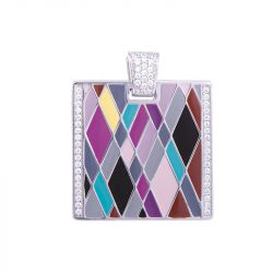 Pendentif femme una storia moderna argent 925/1000 et oxydes - colliers-femme - edora - 0