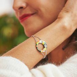 Bracelet femme una storia fleur madinina argent 925/1000 et oxydes - bracelets-femme - edora - 1