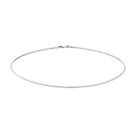 Collier câble femme una storia argent 925/1000 rhodié 40cm – colliers femme