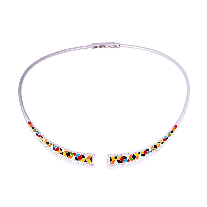 Collier femme una storia siena argent 925/1000 et oxydes cl121193 - colliers-femme - edora