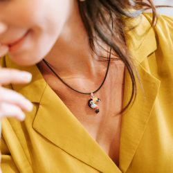 Collier femme cordon huilé una storia noir corcono - colliers-femme - edora - 1