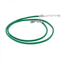 Collier femme cordon huilé una storia vert corcover - colliers-femme - edora - 0