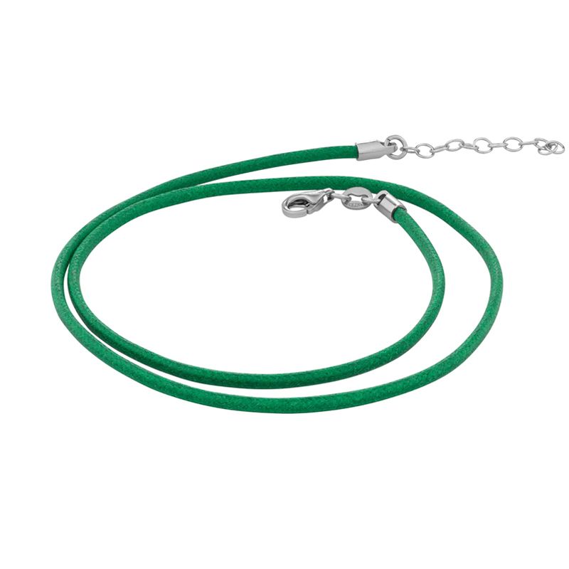 Collier femme cordon huilé una storia vert corcover - colliers-femme - edora