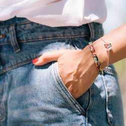 Bracelet jonc femme una storia ailes de papillons argent 925/1000 jo121100 - bracelets-femme - edora - 1