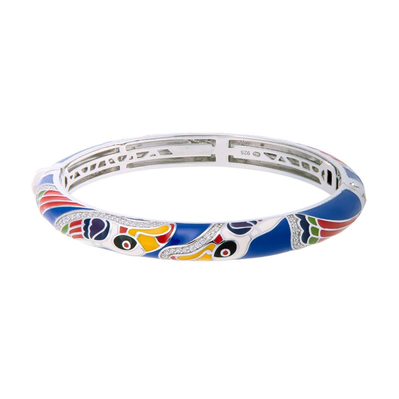 Bracelet femme jonc una storia toucan argent925/1000 et oxydes jo121113 - joncs - edora