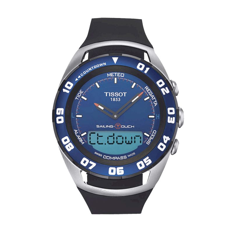 Montre homme tissot sailing-touch silicone noir t0564202704100 - montres-homme - edora