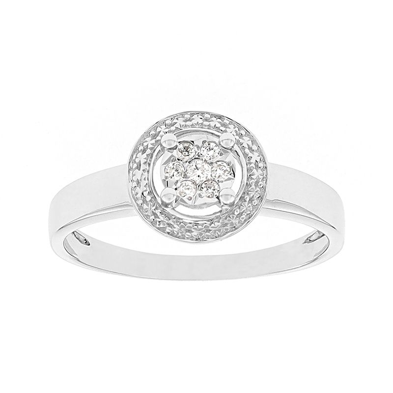 Bague femme multi-pierres or 375/1000 blanc et diamants - plus-de-bagues-femmes - edora Bague femme multi-pierres or 375/1000 blanc et diamants - plus-de-bagues-femmes - edora