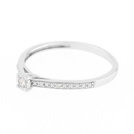 Bagues femme: diamant, bague argent, or & chevaliere femme (9) - solitaires - edora - 2
