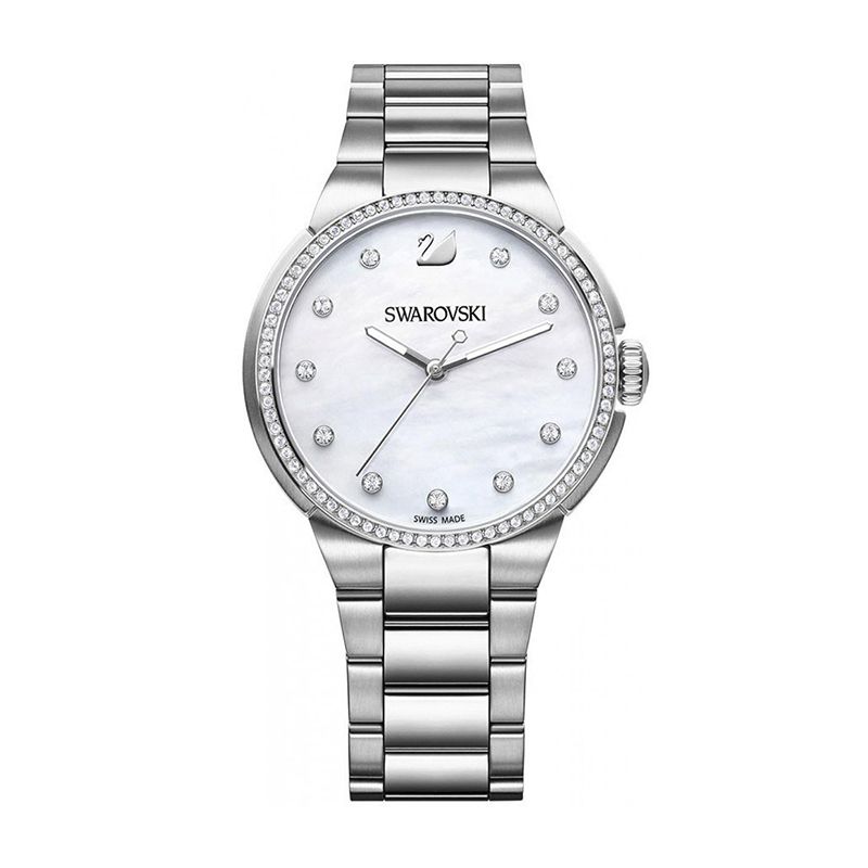 Montre femme swarovski city acier argenté - analogiques - edora