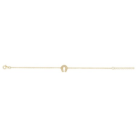 Bracelet femme fer à cheval edora plaque or et oxydes – bracelets femme