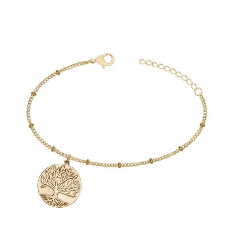 Bracelet femme arbre de vie edora plaque or et oxydes - bracelets-femme - edora