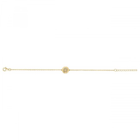 Bracelet femme fer à cheval edora plaque or et oxydes – bracelets femme