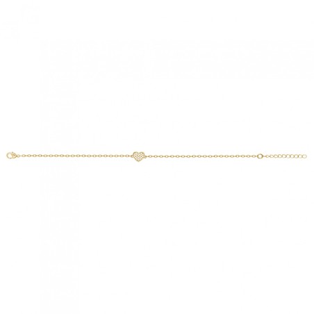 Bracelet femme coeur edora plaque or et oxydes – bracelets femme