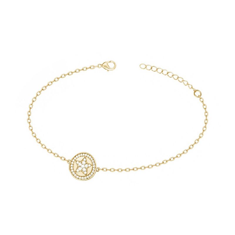 Bracelet femme étoile edora plaque or et oxydes - bracelets-femme - edora