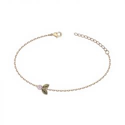 Bracelet femme edora plaque or et oxydes multicolores - bracelets-femme - edora - 0