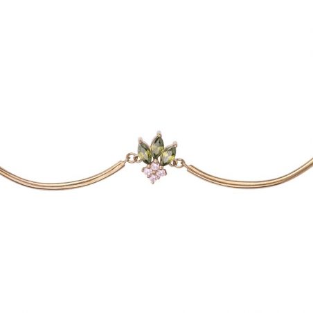 Bracelet or & argent, bracelet plaqué or, bracelet cuir & tissu (10) - bracelets-femme - edora - 2