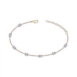 Bracelet femme edora plaque or et spinelles bleues - bracelets-femme - edora - 0