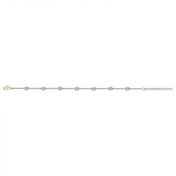 Bracelet femme edora plaque or et spinelles bleues - bracelets-femme - edora - 2