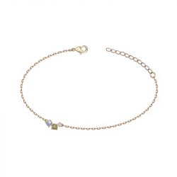 Bracelet femme edora plaque or et spinelles synthétiques - bracelets-femme - edora - 0