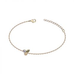 Bracelet femme edora plaque or et spinelles synthétiques - bracelets-femme - edora - 0