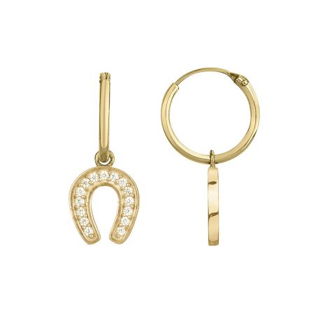 Boucles d’oreilles pendantes argent, or, perles & or blanc femme (2) - boucles-d-oreilles-femme - edora - 1