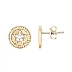 Boucles d'oreilles femme puces étoiles plaque or et oxydes
 - boucles-d-oreilles-femme - edora - 0