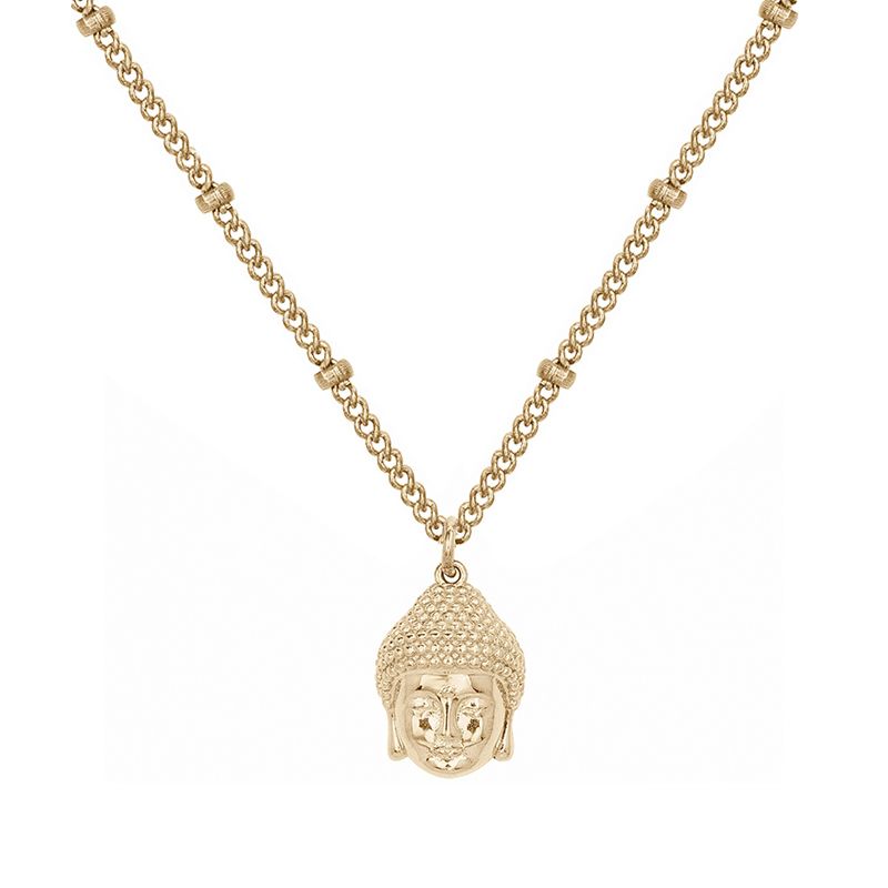 Collier femme bouddha edora plaque or - colliers-femme - edora