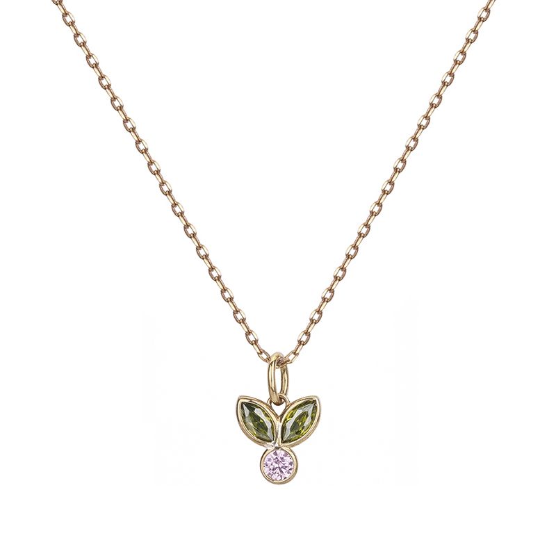 Collier femme edora plaque or et oxydes multicolores - colliers-femme - edora