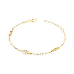 Bracelet femme fantaisie edora plaque or et oxydes - bracelets-femme - edora - 0