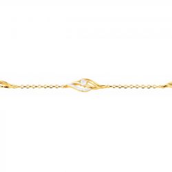 Bracelet femme fantaisie edora plaque or et oxydes - bracelets-femme - edora - 1