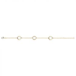 Bracelet femme ovales edora plaque or et oxydes - bracelets-femme - edora - 2