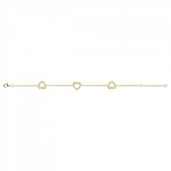 Bracelet femme coeurs empierrés edora plaque or et oxydes - bracelets-femme - edora - 2