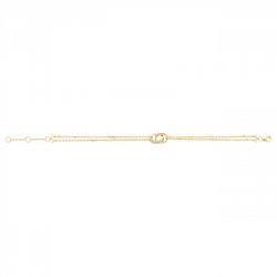 Bracelet femme double edora plaque or et oxydes - bracelets-femme - edora - 2