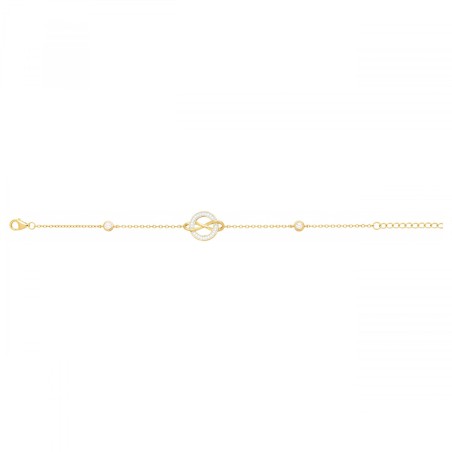 Bracelet femme signe infini edora plaque or et oxydes – bracelets femme