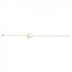 Bracelet femme double coeurs edora plaque or et oxydes - bracelets-femme - edora - 2