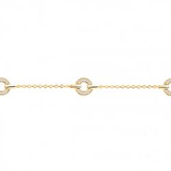 Bracelet femme cercles empierrés edora plaque or et oxydes - bracelets-femme - edora - 1