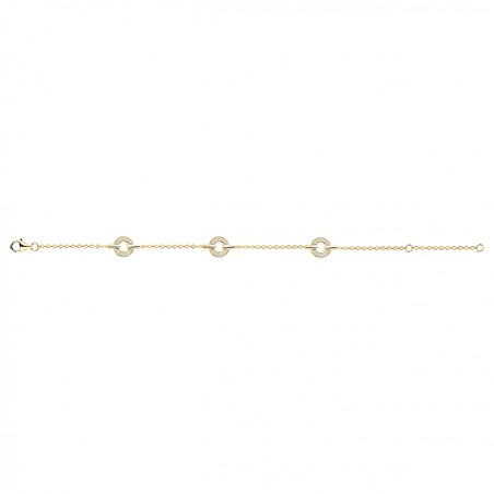 Bracelet femme cercles empierrés edora plaque or et oxydes – bracelets femme