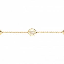 Bracelet femme cercles et barrettes edora plaque or et oxydes
 - bracelets-femme - edora - 1