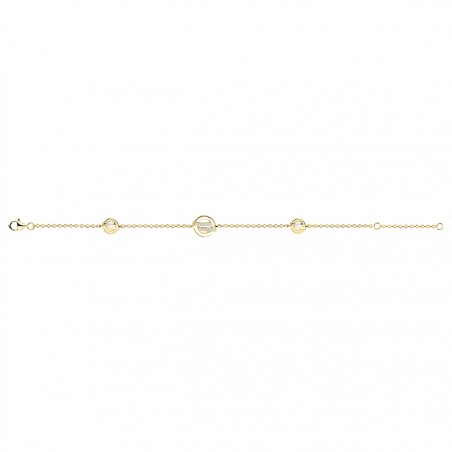 Bracelet femme cercles et barrettes edora plaque or et oxydes
 – bracelets femme