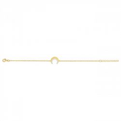 Bracelet femme croissant empierré edora plaque or et oxydes - bracelets-femme - edora - 2