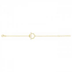 Bracelet femme cercle empierré edora plaque or et oxydes
 - bracelets-femme - edora - 2