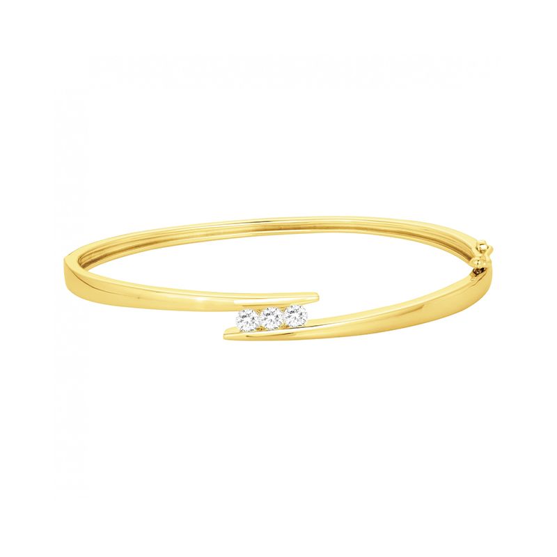 Bracelet tennis 14k jaune 81diamants LGD=2.00ct SI2 G - Bijouterie Luxedor