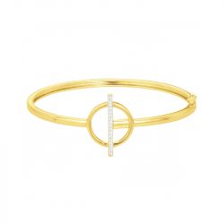 Bracelet femme jonc cercle empierré edora plaque or et oxydes - bracelets-femme - edora - 0