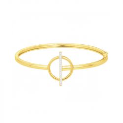 Bracelet femme jonc cercle empierré edora plaque or et oxydes - bracelets-femme - edora - 0