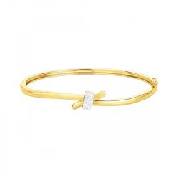 Bracelet femme jonc empierré edora plaque or et oxydes - bracelets-femme - edora - 0