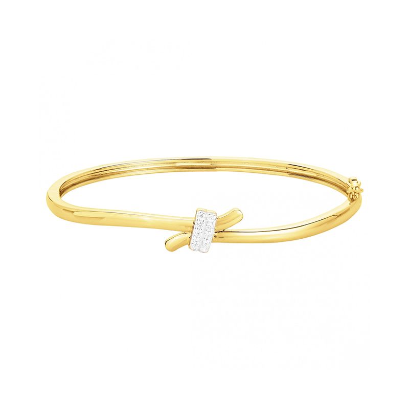 Bracelet femme jonc empierré edora plaque or et oxydes - bracelets-femme - edora