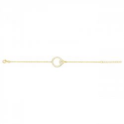 Bracelet femme cercles empierrés edora plaque or et oxydes - bracelets-femme - edora - 2