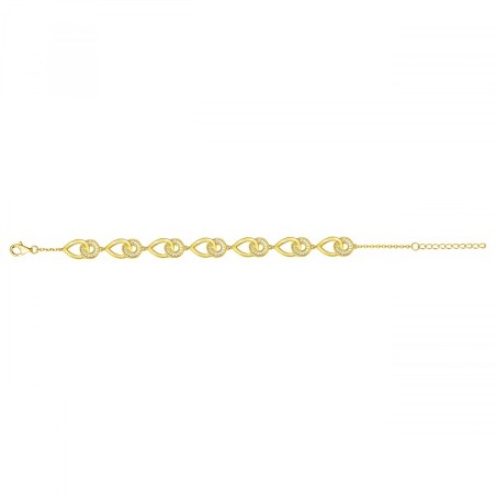 Bracelet femme entralacé edora plaque or et oxydes – bracelets femme