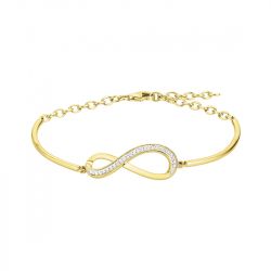 Bracelet femme infini edora plaque or et oxydes - bracelets-femme - edora - 0