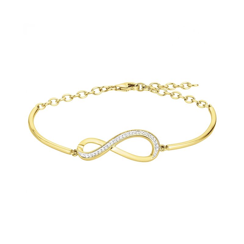 Bracelet femme infini edora plaque or et oxydes - bracelets-femme - edora